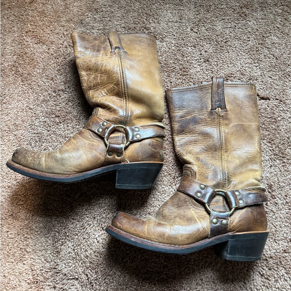 Frye Distressed Brown Leather Boots